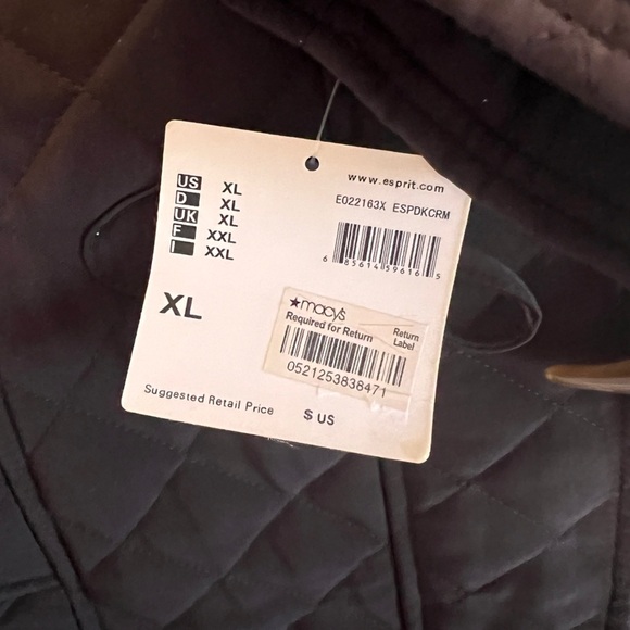 NWT Espirit Women's Brown Quilted Parka Jacket Size XL - Picture 11 of 15